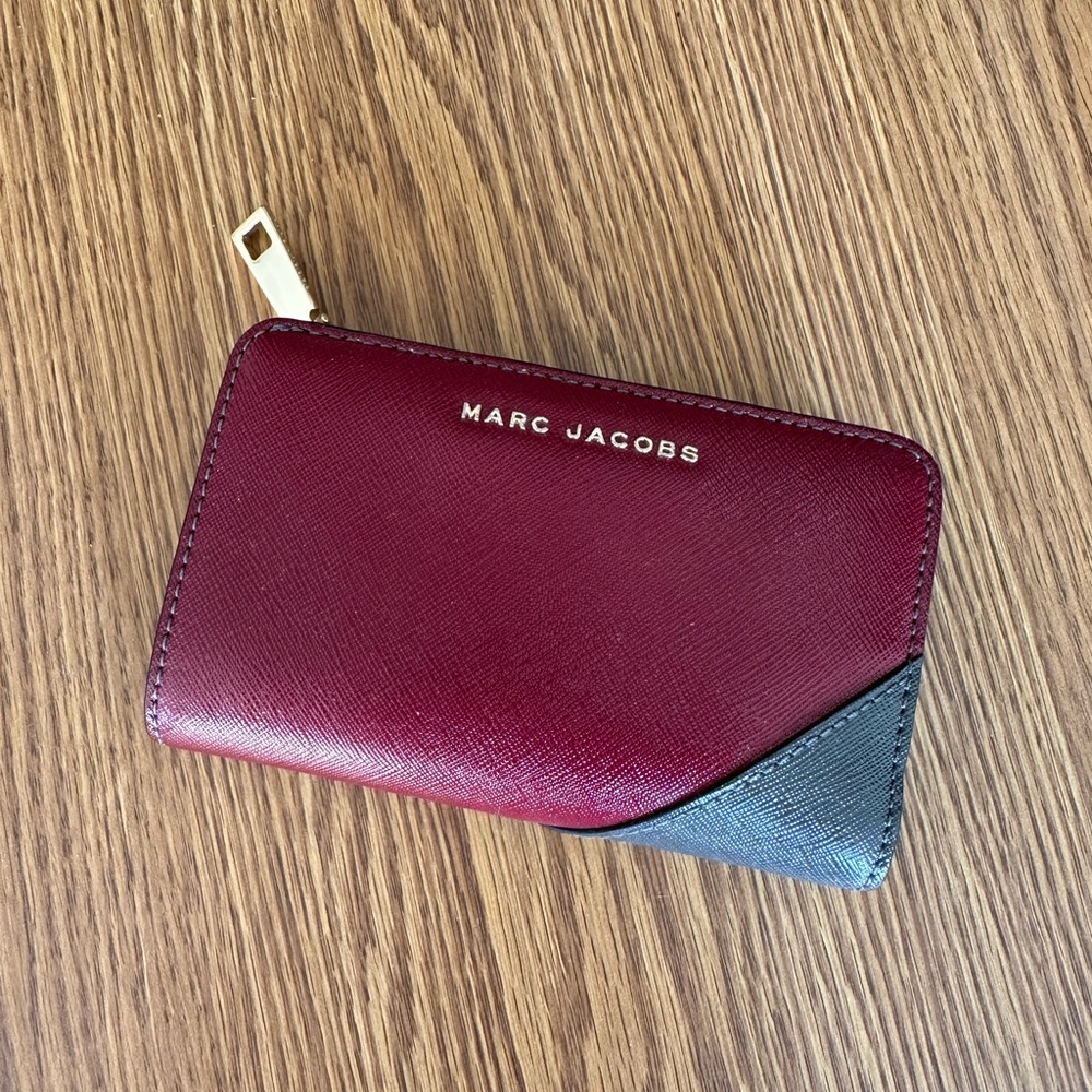 Marc Jacobs Burgundy and Grey Wallet